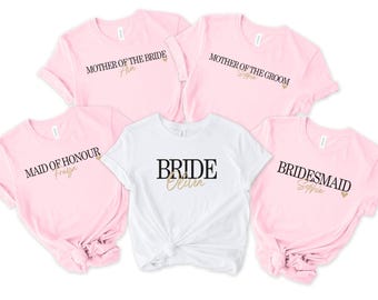 Bridal Party Shirts, Mother Of The Bride, Bridesmaid Shirts, Hen Party T shirt, Mother Of The Groom, Team Bride T-shirt, Maid Of Honour Tee
