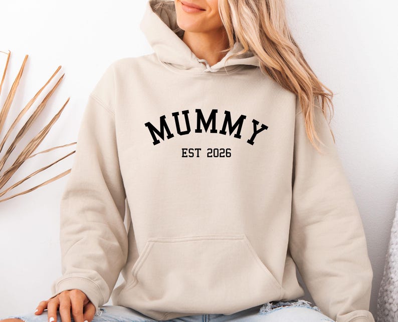 New Mummy Hoodie, New Mama Pullover, Mothers Day Hoodie, Mum To Be Gift, Mom Birthday Hoodie, Custom Mummy Hoodie, Baby Announcement Hoodie Bild 1