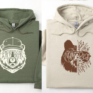 Papa Bär Hoodie, Vatertag Hoodie, lustiger Vater Hoodie, Vater Geburtstagsgeschenk, Daddy Geschenke, Dad Life Hoodie, New Dad Geschenk, Dad To Be Hoodie Bild 4