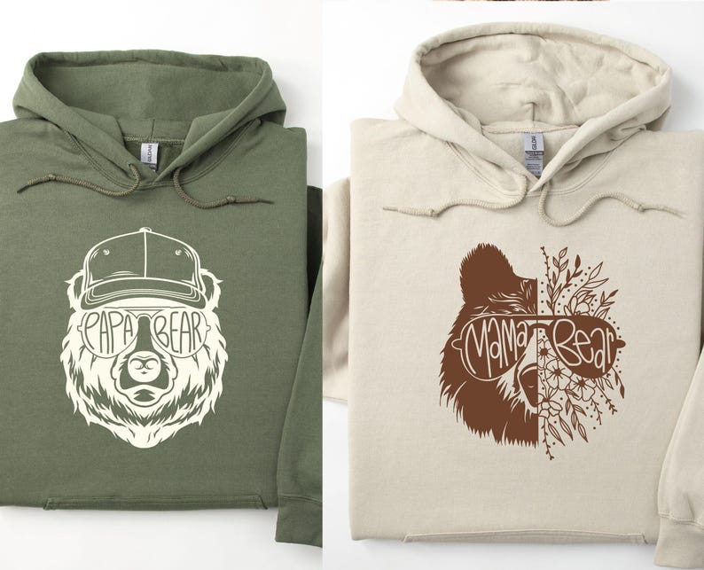Papa Bär Hoodie, Vatertag Hoodie, lustiger Vater Hoodie, Vater Geburtstagsgeschenk, Daddy Geschenke, Dad Life Hoodie, New Dad Geschenk, Dad To Be Hoodie Bild 4