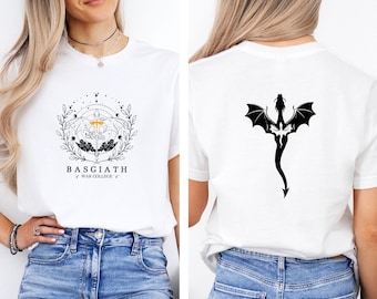 Basgiath War College Shirt, Fourth Wing T-shirt, Dragon Rider T-shirt, Book Lovers Gift, Fantasy Book Gift, Bookish Gift Tshirt