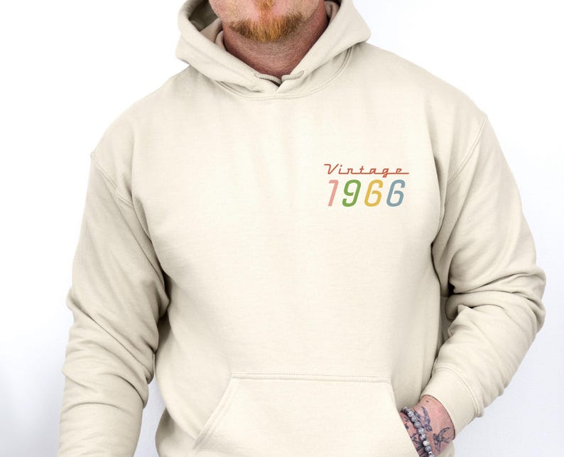 1966 Birthday Hoodie, 60th Birthday Gift, Dad Birthday Hoodie, Born In 1966, 60th Birthday Gift, 60th Birthday Party, Mum Birthday Hoodie Bild 2