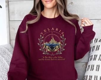 Velaris Sweatshirt, Acotar Velaris, City Of Starlight, Bookworm Sweater, Book Lovers Gift, Book Lover Sweater, The Night  Court, Book Gifts