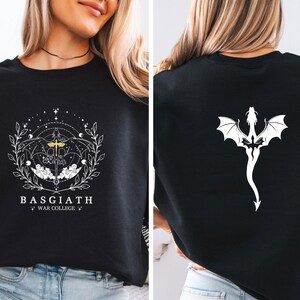Basgiath War College Sweatshirt, Fourth Wing Sweater, Dragon Rider Jumper, Book Lovers Gift, Fantasy Book Gift, Bookish Gift Jumper image 2