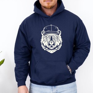 Papa Bär Hoodie, Vatertag Hoodie, lustiger Vater Hoodie, Vater Geburtstagsgeschenk, Daddy Geschenke, Dad Life Hoodie, New Dad Geschenk, Dad To Be Hoodie Bild 2