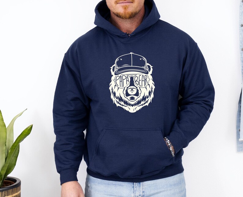 Papa Bär Hoodie, Vatertag Hoodie, lustiger Vater Hoodie, Vater Geburtstagsgeschenk, Daddy Geschenke, Dad Life Hoodie, New Dad Geschenk, Dad To Be Hoodie Bild 2