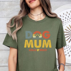 Dog Mum T-shirt, Mothers Day Shirt, Custom Dog Gift, Dog Owner T shirt, Dog Lovers Gift, Dog Walking Gift, Personalised Dog Tee image 4