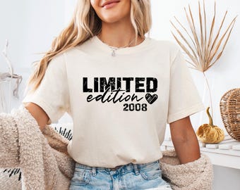 2008 Birthday T-shirt, 18th Birthday Shirt, Limited Edition Tshirt, 21th Birthday Tee, 30th Birthday Gift, 40th Birthday, Daughter Birthday