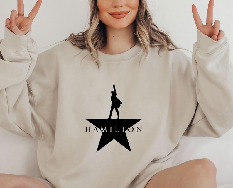 Sudadera de Hamilton, regalos para amantes de la música, regalo de teatro musical de Alexander Hamilton, productos de Hamilton, suéter musical bonito, regalos musicales divertidos imagen 1