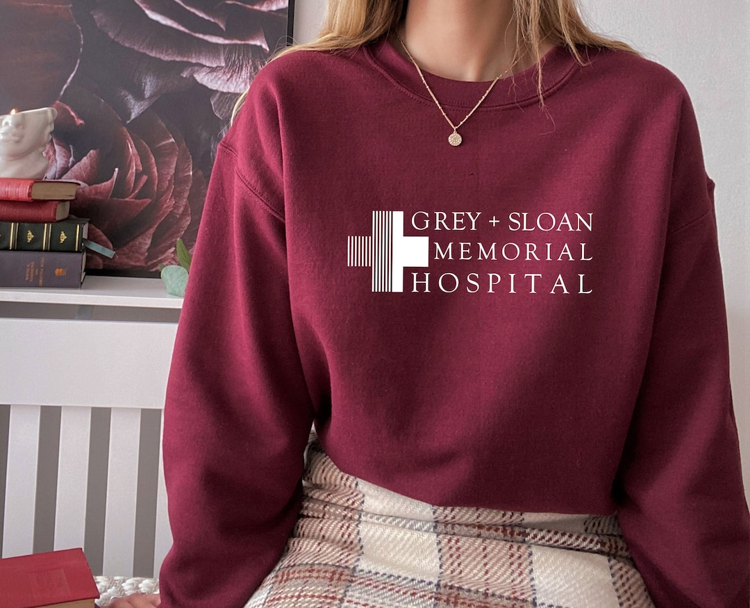 Greys Anatomy Crewneck Sweatshirt Grey Sloan Memorial Jumper - Etsy UK