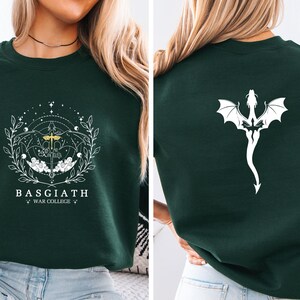 Basgiath War College Sweatshirt, Fourth Wing Sweater, Dragon Rider Jumper, Book Lovers Gift, Fantasy Book Gift, Bookish Gift Jumper image 3