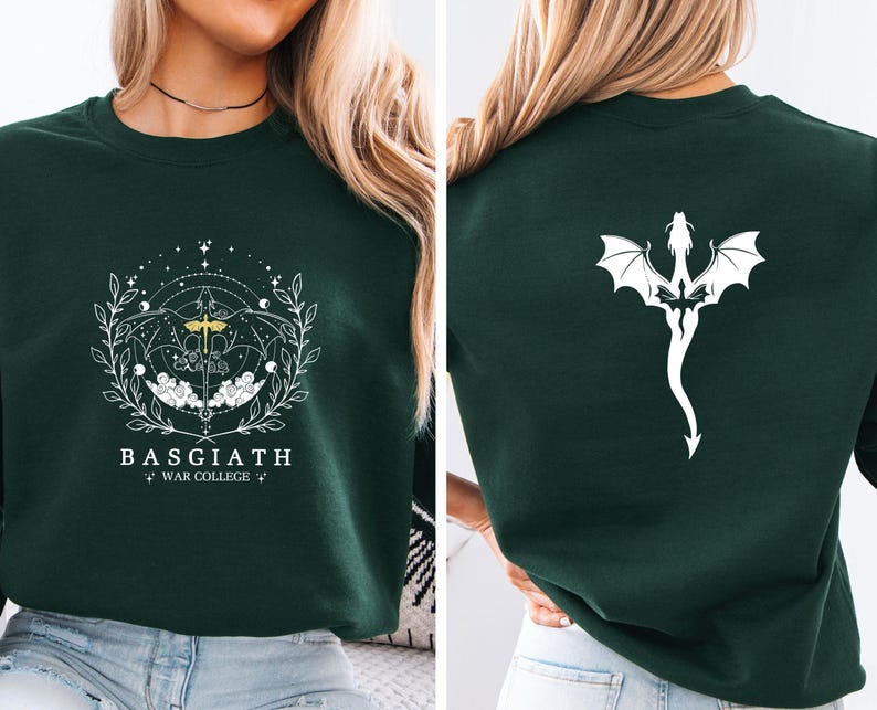 Basgiath War College Sweatshirt, Fourth Wing Sweater, Dragon Rider Jumper, Book Lovers Gift, Fantasy Book Gift, Bookish Gift Jumper image 3