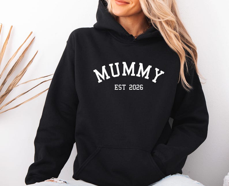 New Mummy Hoodie, New Mama Pullover, Mothers Day Hoodie, Mum To Be Gift, Mom Birthday Hoodie, Custom Mummy Hoodie, Baby Announcement Hoodie Bild 4