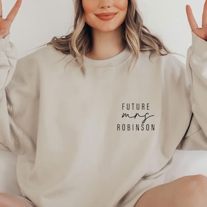 Mrs Sweatshirt, Mrs To Be Jumper, Bride Sweatshirt, Honeymoon Sweatshirt, Bride To Be Sweater, Custom Wedding, Personalised Wedding