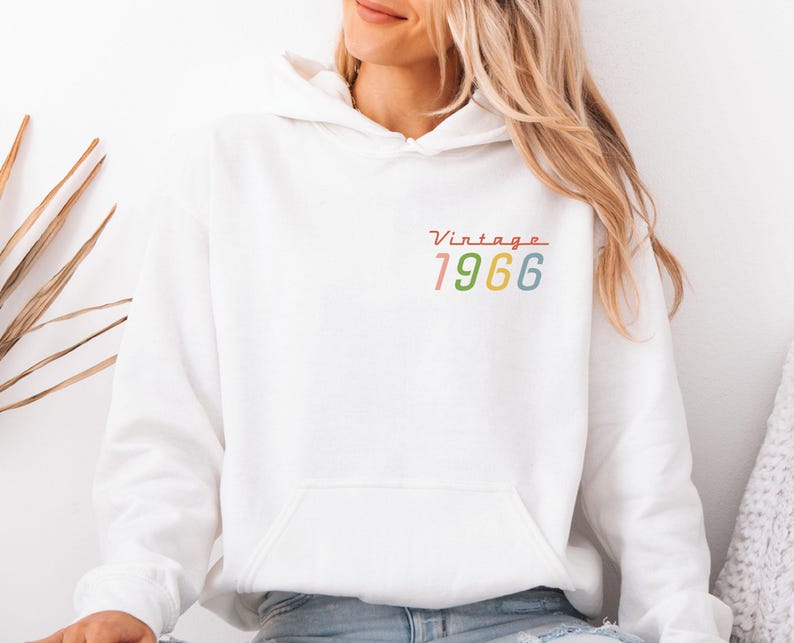 1966 Birthday Hoodie, 60th Birthday Gift, Dad Birthday Hoodie, Born In 1966, 60th Birthday Gift, 60th Birthday Party, Mum Birthday Hoodie Bild 1