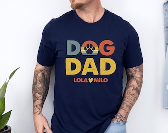 Dog Dad T-shirt, Personalised Dog Shirt, Fathers Day Tshirt, Dog Owner Gift, Father's Day Tee, Dog Lover Gift, Dad Birthday Gift