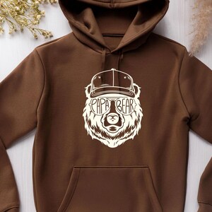Papa Bär Hoodie, Vatertag Hoodie, lustiger Vater Hoodie, Vater Geburtstagsgeschenk, Daddy Geschenke, Dad Life Hoodie, New Dad Geschenk, Dad To Be Hoodie Bild 3