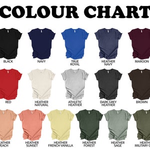 the color chart for a women's t - shirt