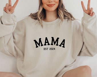 Mama Sweatshirt, Mum Christmas Gift, Mothers Day Gift, New Mom Gift, Mummy Sweater, Personalised Mum, Mum Birthday Gift, Custom Mom Sweater