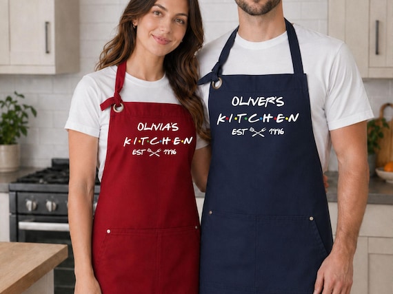Name Kitchen Apron, Personalised Baking Apron, Custom Cooking, Grandma Apron, Mum Apron, Aprons For Men, Aprons For Women