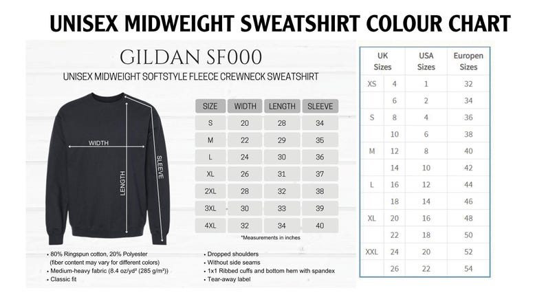 a diagram of a sweatshirt with measurements for it