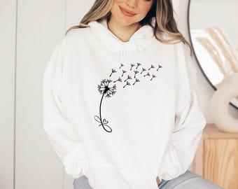 Dandelion Hoodie, Floral Hoodie,  Inspirational Jumper, Plant Lover Hoodie, Plant Hoodie, Motivational Hoodie, Flower Hoodie, Kids Dandelion