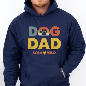 Dog Dad Hoodie, Personalised Dog Hoodie, Fathers Day Hoodie, Dog Owner Gift, Father's Day Jumper, Dog Lover Gift, Dad Birthday Gift immagine 1