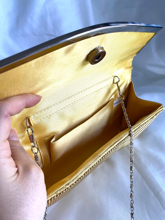Gold Vintage Bag, Evening Bag, Shiny Gold Bag, Fo… - image 9