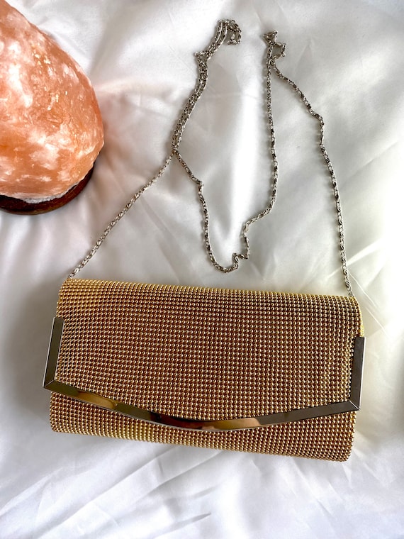 Gold Vintage Bag, Evening Bag, Shiny Gold Bag, Fo… - image 7