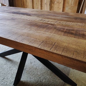 Table à manger Duda2 en bois massif Table à manger en bois massif de manguier 160-240 cm table de cuisine en bois massif image 4