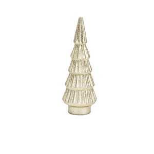Christmas tree 13 cm champagne gold