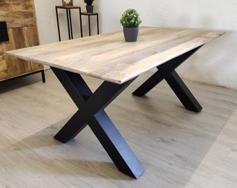 Table à manger Franz 160-240 cm en bois de manguier massif