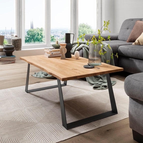 Black sled coffee sale table