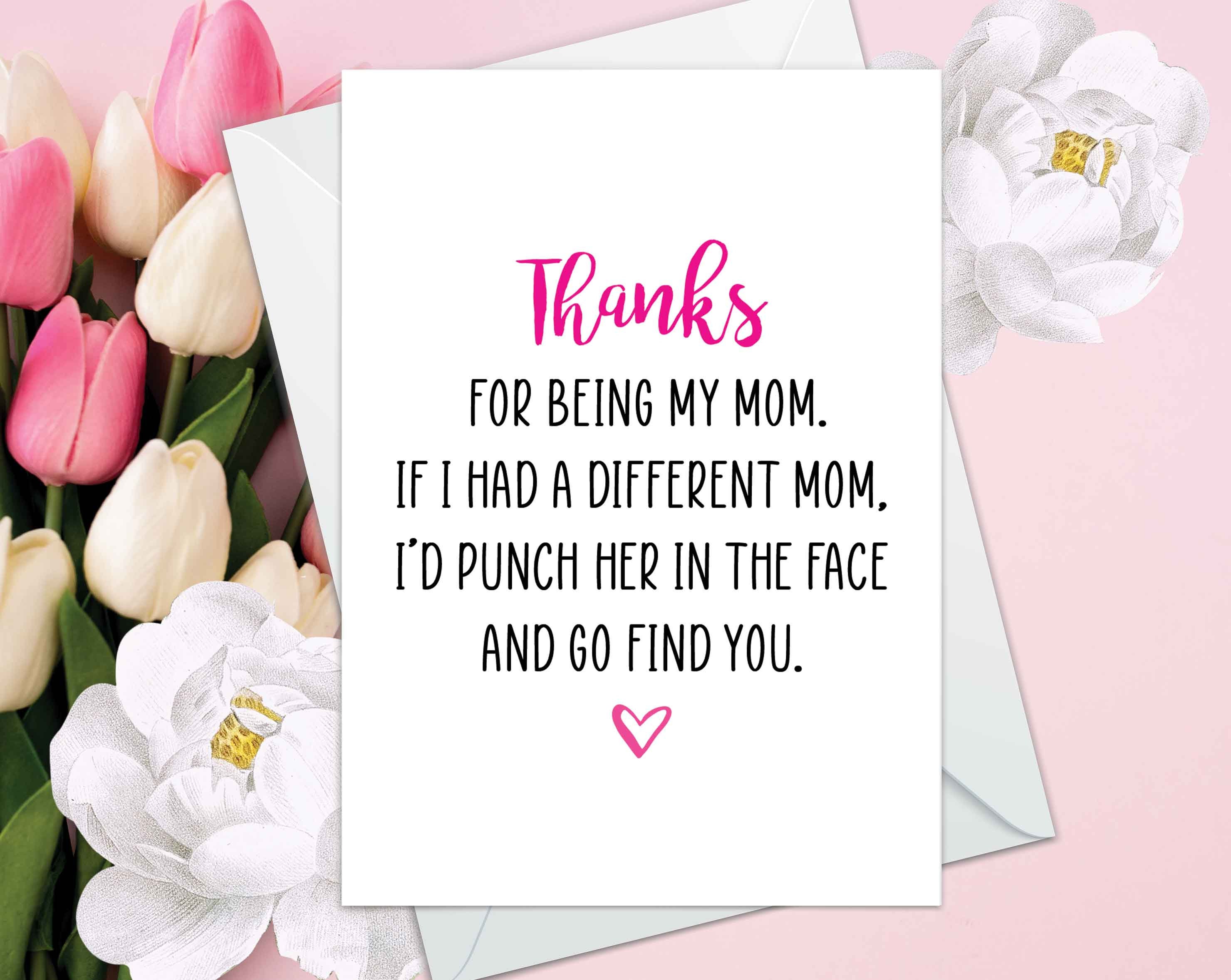 Funny Mothers Day Card for Stepmom Thanks for Being My picture image