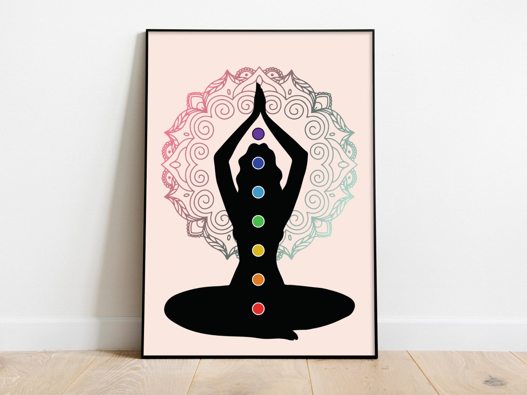 Chakra Mandala Meditation Digital Print | Spiritual Wall Art for ...