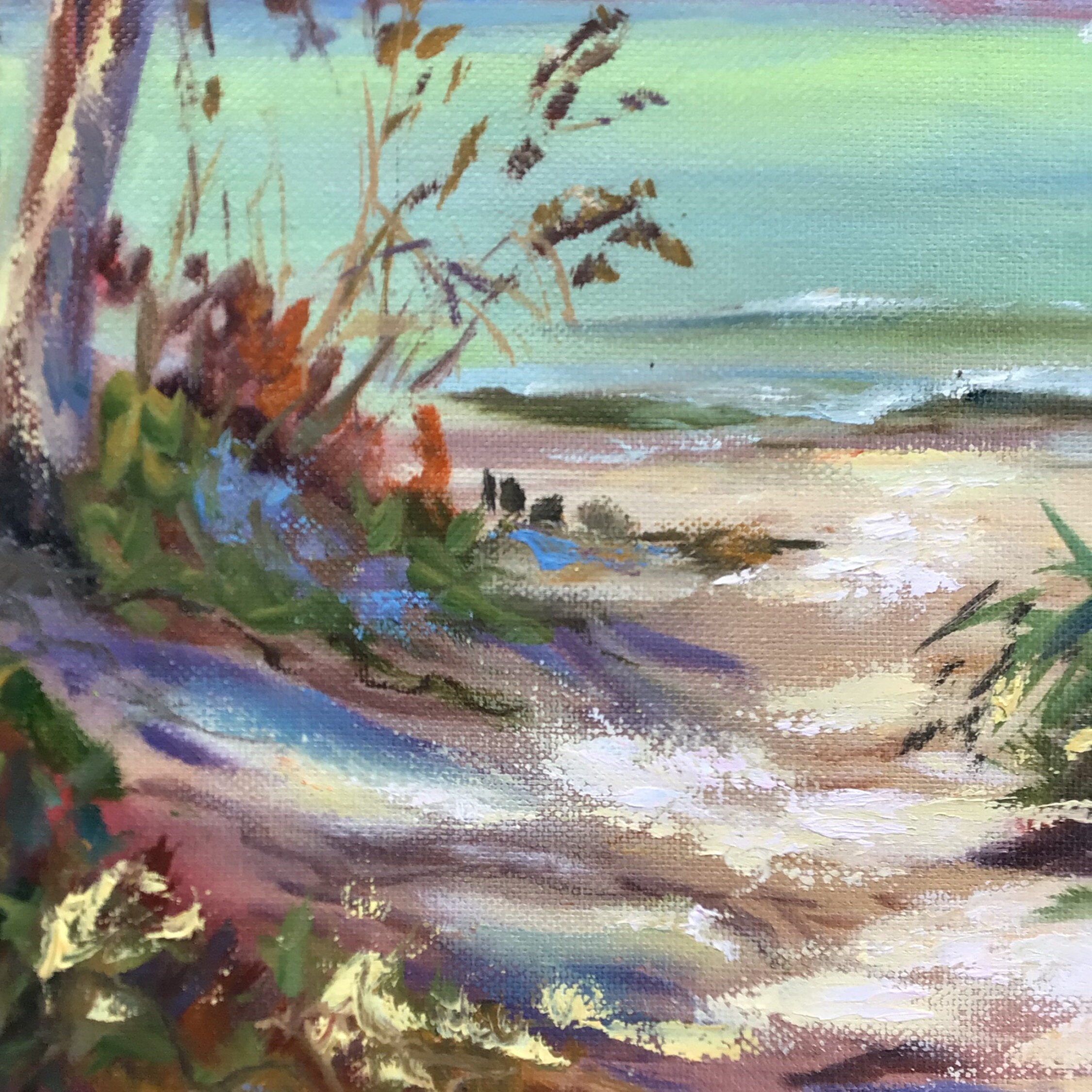 Florida Beach Painting Palm Trees Original Art Coastal Oil Seascapes on ...
