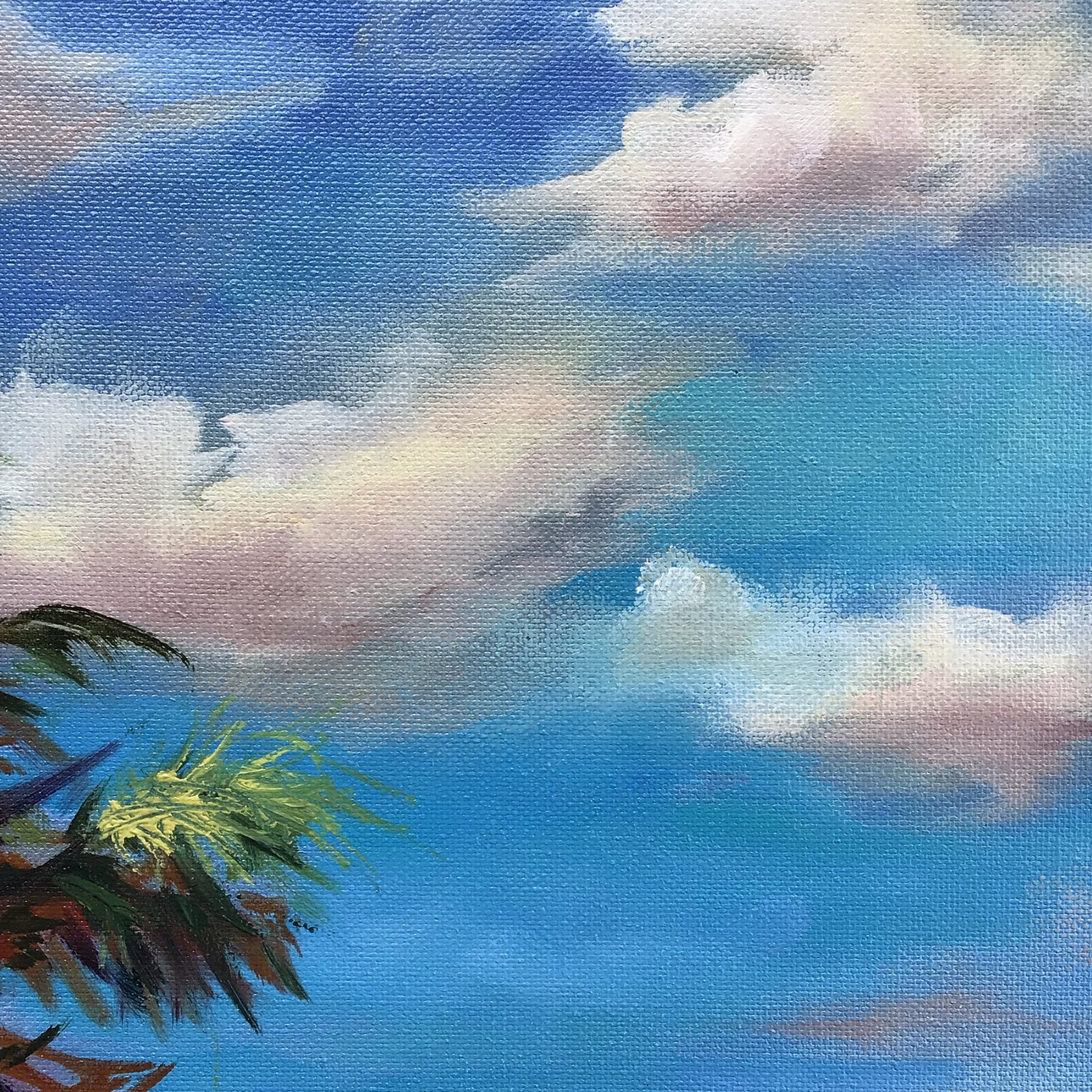 Florida Beach Painting Palm Trees Original Art Coastal Oil Seascapes on ...