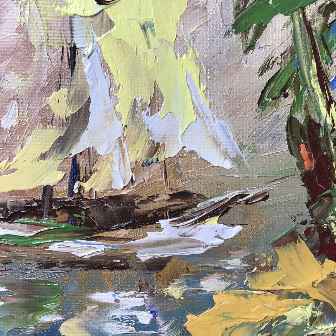 Florida Keys Painting Original Oil Art Abstract Seascape Etsy