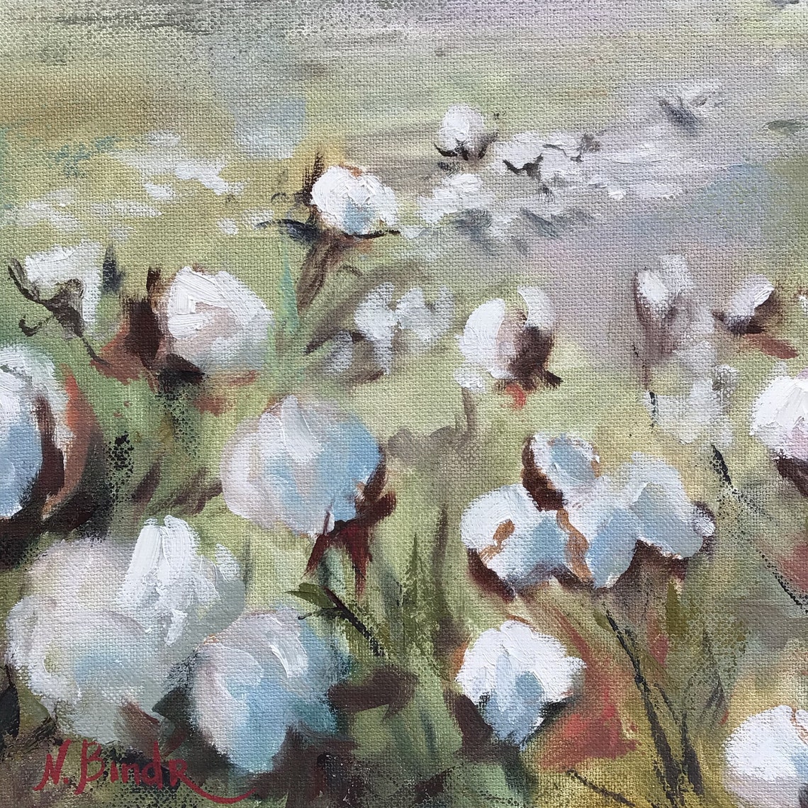 Cotton Fields Painting Old Barn Original Art Farm Wall Art Oil Etsy