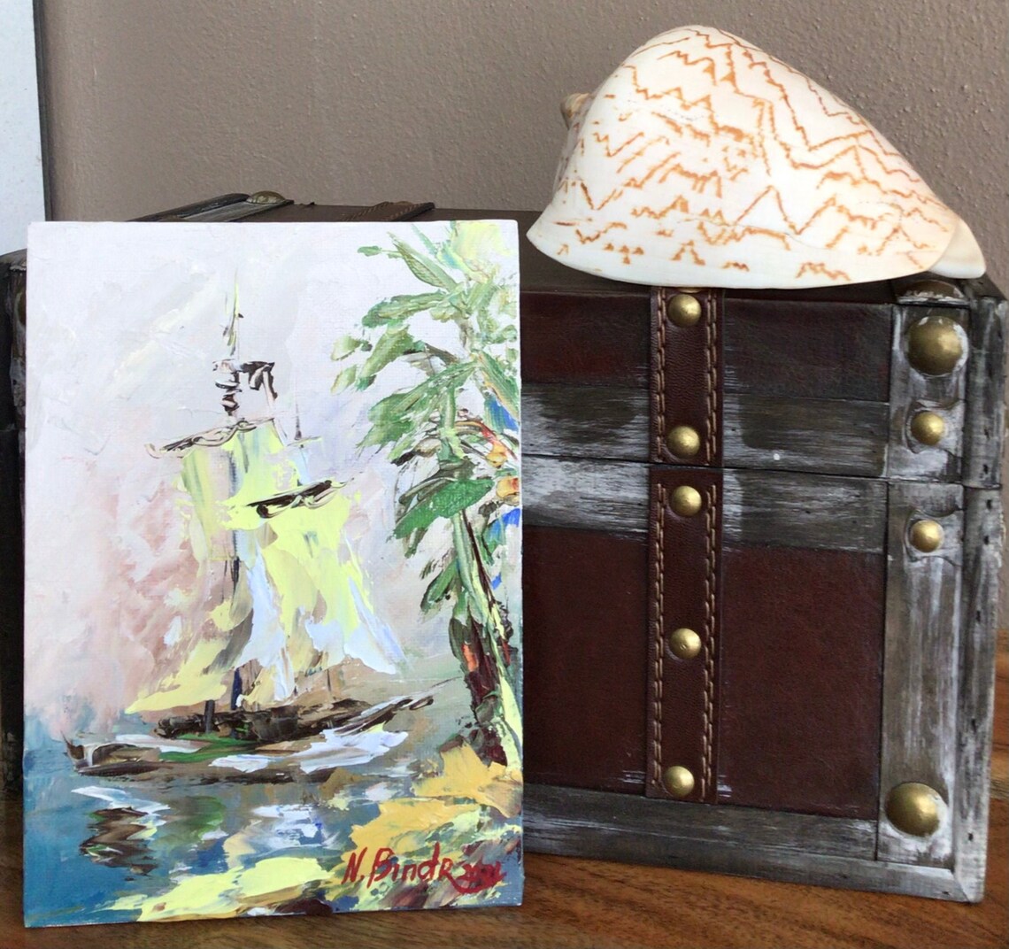 Florida Keys Painting Original Oil Art Abstract Seascape Etsy