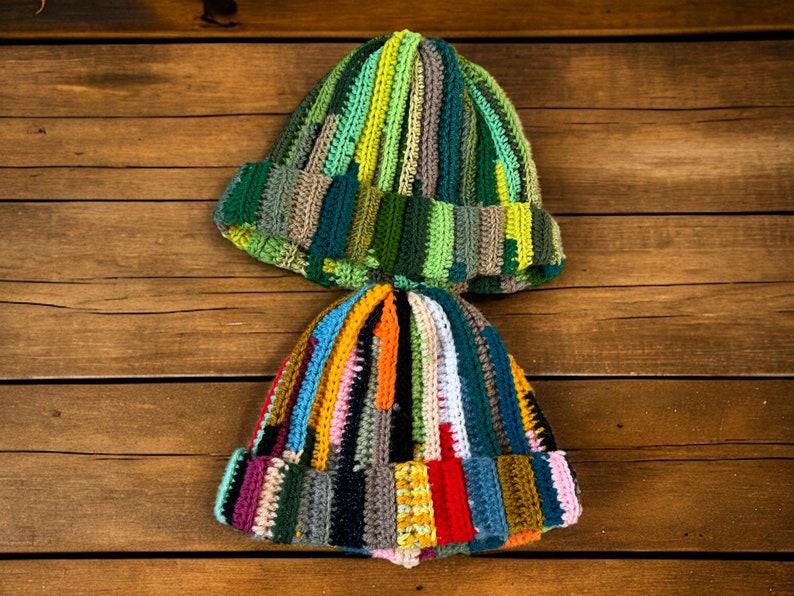 Crazy Colours Beanie Per Hand Gehäkelt verschieden Farben möglich zdjęcie 6