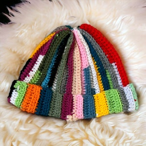 Crazy Colours Beanie Per Hand Gehäkelt verschieden Farben möglich zdjęcie 4