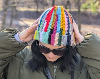 Crazy Colors Beanie | Crocheted by hand | different colors possible