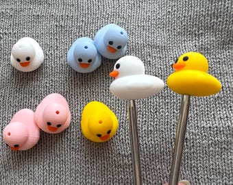 Kleurrijke eendenbreinaaldstoppers in diverse kleuren | Steekstoppers | Set van 2