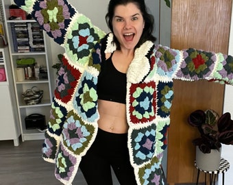 Cozy Granny Square Jacket | Handmade