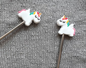 Eenhoorn breinaaldenstoppers | Leuke stekenstoppers | Set van 2