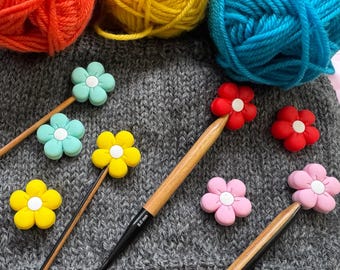 bloemen | Prachtige breinaaldenstoppers in bloemvorm | stekenstopper | set van 2 verschillende kleuren