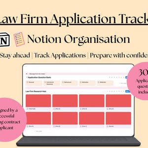 Outil de suivi des candidatures pour les cabinets d'avocats : modèle de notions pour les candidatures à un contrat de formation (téléchargement numérique)