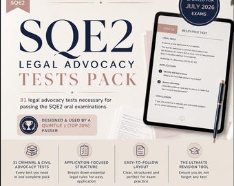 SQE2 Advocacy Tests Criminal Civil (July 2026) (Digital PDF Download)