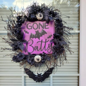 Gone Batty Twig Based Halloween Wreath